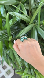 18k Gold & Titatnium Ring - Natural Yellow Diamond Statement Ring