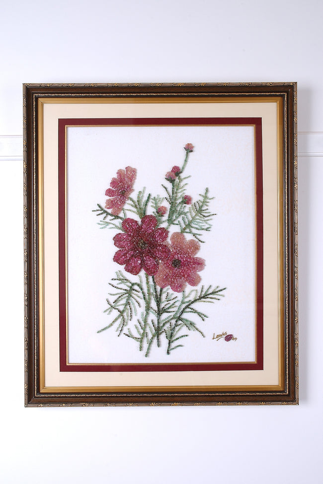 The Crystal Bloom: Handcrafted Gemstone Floral Art Hover Image