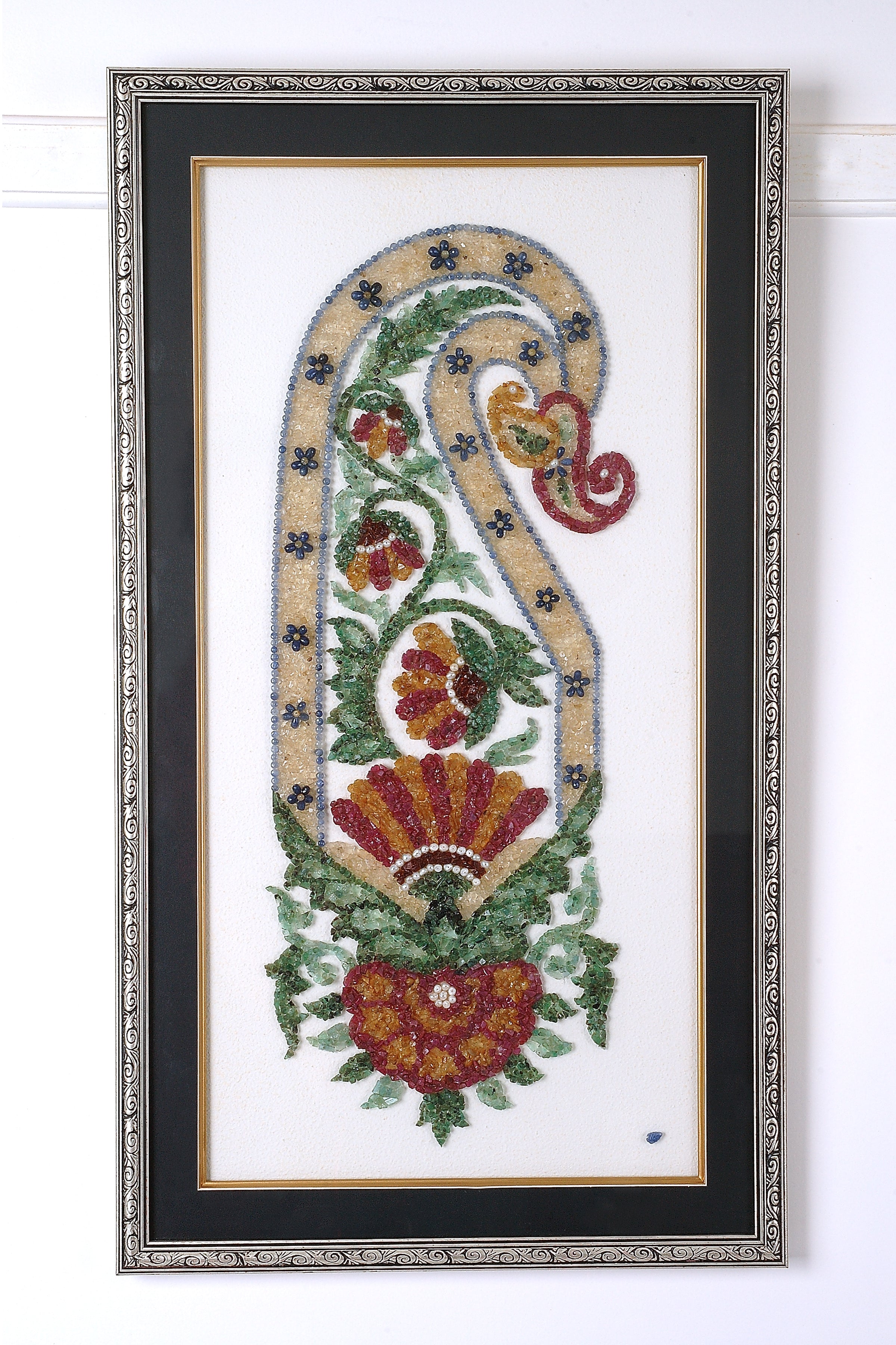 3D Handcrafted Paisley Gemstone Art