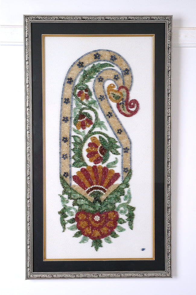 3D Handcrafted Paisley Gemstone Art Hover Image