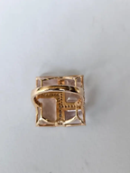 Natural Morganite Gemstone Cocktail Ring - 18k Rose Gold Diamond Ring