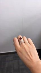 18k Rose Gold Diamond Ring - Natural Tourmaline Engagement Ring
