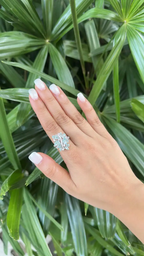 Natural Paraiba Tourmaline & Diamond Wedding Ring - 18k White Gold Engagement Ring