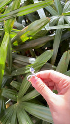 Natural Tanzanite Gemstone Ring - 18k White Gold Wedding Ring