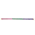 Natural Emerald, Tanzanite & Pink Sapphire Bracelet - 18k Yellow Gold Diamond Tennis Bracelet