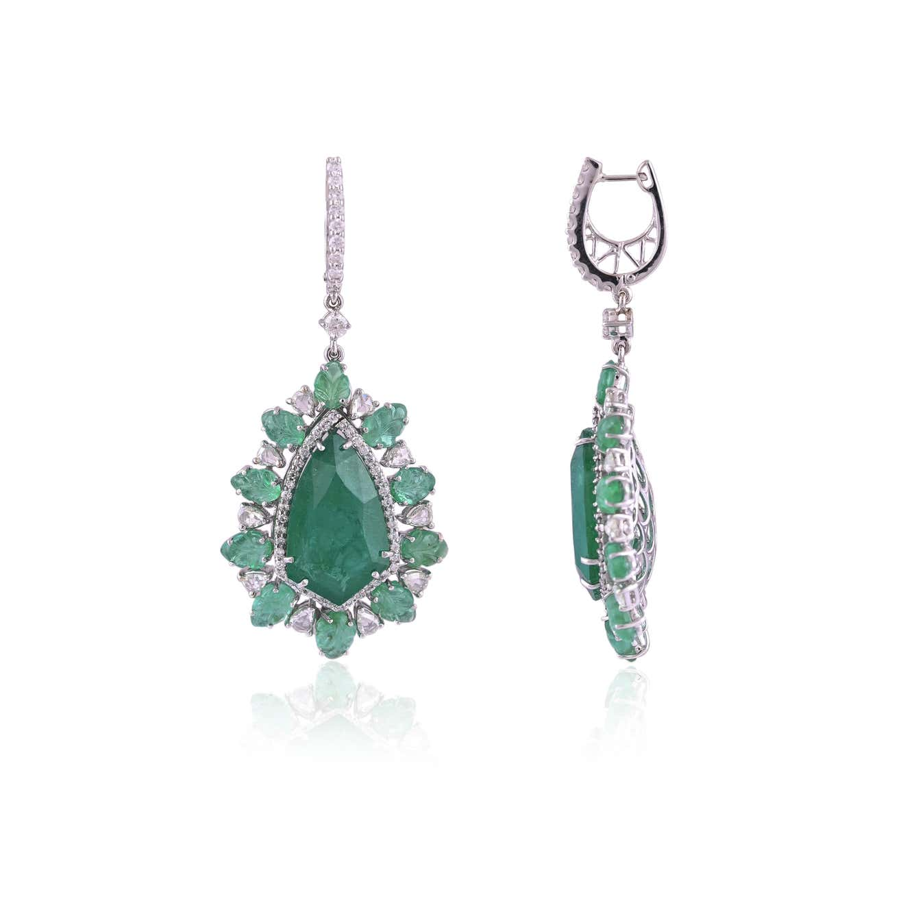 Emerald & Diamonds Earrings