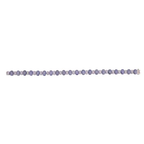 Natural Blue Sapphire & Rose Cut Diamond Bracelet - 18k White Gold Handmade Tennis Bracelet