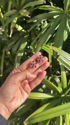 Mozambique Ruby & Yellow Diamond Stud Earrings - 18k Yellow Gold Diamond Stud Earrings
