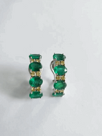 emerald diamond earrings