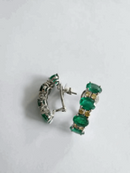 natural emerad earrings