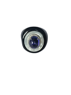 18k White Gold Ring - Natural Tanzanite & Mother Of Pearl Ring - Gold Diamond Cocktail Ring - Black Onyx Ring - Diamond Women Ring