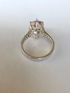 3.66 Ct. Morganite Gemstone Wedding Ring - 18k White Gold Diamond Engagement Ring