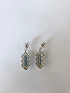 5.26 Ct. Aquamarine Dangle Earrings - Handmade 18k White Gold Heart Shape Diamond Earrings
