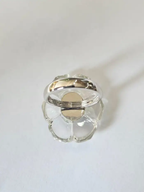 18k White Gold Diamond Cocktail Ring - Natural Tanzanite & Crystal Anniversary Gift Ring