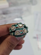 18k Gold & Titatnium Ring - Natural Yellow Diamond Statement Ring