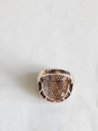 Natural Morganite & Pink Sapphire Cocktail Ring - 18k Rose Gold Diamond Handmade Ring