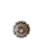 18k Rose Gold Diamond Cocktail Ring - Natural Morganite & Black Enamel Wedding Ring