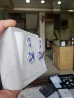 18k White Gold Rose Cut Diamond Dangle Earrings - Natural Tanzanite Gemstone Earrings