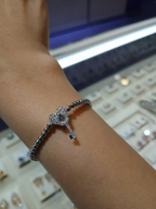18k White Gold Diamond Antique Unisex Bangle Bracelet