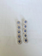 Ceylon Blue Sapphire & Blue Opal Dangle Earrings - 18k White Gold Diamond Dangle Earrings