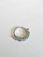 18k White Gold Diamond Ring - Natural Aquamarine Gemstone Ring