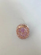 26.87 Ct. Kunzite & Pink Sapphire Cocktail Ring - 18k Rose Gold Diamond Wedding Ring