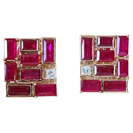 Mozambique Ruby Earring Studs